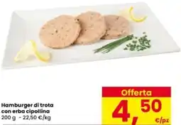 Interspar Hamburger di trota con erba cipollina offerta