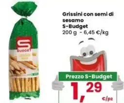 Interspar Grissini con semi di sesamo S-Budget offerta