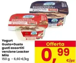 Interspar Yogurt Gusto+Gusto versione Loacker Mila offerta
