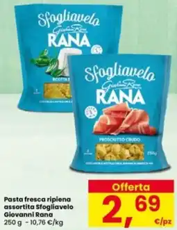 Interspar Pasta fresca ripiena assortita Sfogliavelo Giovanni Rana offerta