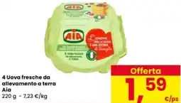 Interspar 4 Uova fresche da allevamento a terra Aia offerta