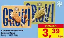 Interspar 4 Gelati Gruvi assortiti Sammontana offerta
