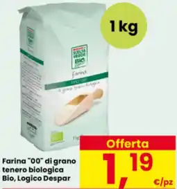 Interspar Farina "00" di grano tenero biologica Bio, Logico Despar offerta