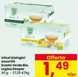 Interspar Infusi biologici assortiti Scelta Verde Bio, Logico Despar offerta