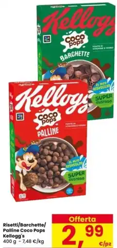 Interspar Risetti/Barchette/ Palline Coco Pops Kellogg's offerta