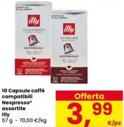 Interspar 10 Capsule caffè compatibili Nespresso assortite Illy offerta