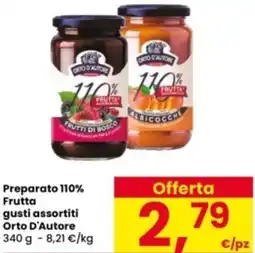 Interspar Preparato 110% Frutta Orto D'Autore offerta