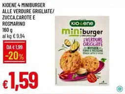 Galassia Kioene 4 miniburger alle verdure grigliate/ zucca,carote e rosmarino offerta