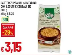 Galassia Sartor zuppa del contadino con legumi e cereali bio offerta