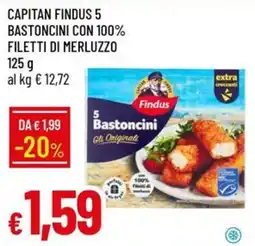 Galassia Capitan findus 5 bastoncini con 100% filetti di merluzzo offerta