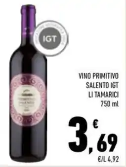 Conad Superstore Vino primitivo salento IGT LI TAMARICI offerta