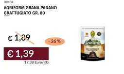 Prezzemolo e Vitale Agriform grana padano grattugiato offerta