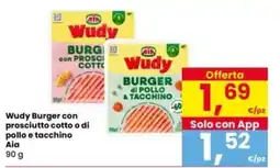 Interspar Wudy Burger con prosciutto cotto o di pollo e tacchino Aia offerta