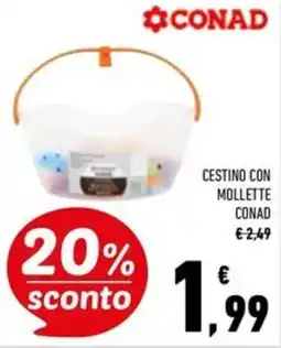 Conad Superstore Cestino con mollette CONAD offerta