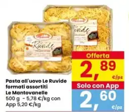 Interspar Pasta all'uovo Le Ruvide Le Mantovanelle offerta