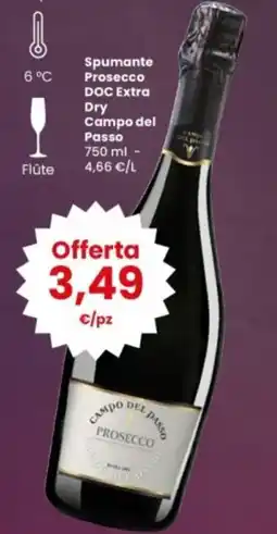 Interspar Spumante Prosecco DOC Extra Dry Campo del Passo offerta