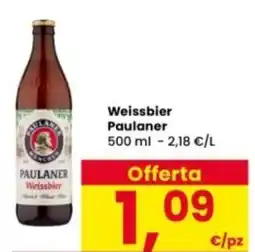 Interspar Weissbier Paulaner offerta
