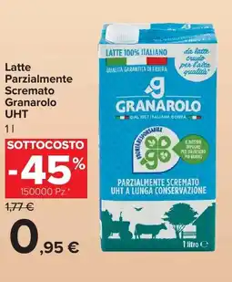 Carrefour Market Latte Parzialmente Scremato Granarolo UHT offerta