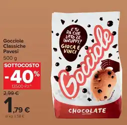 Carrefour Market Gocciole Classiche Pavesi offerta