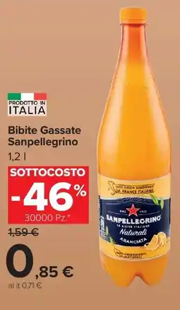 Carrefour Market Bibite Gassate Sanpellegrino offerta