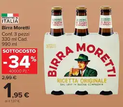Carrefour Market Birra Moretti offerta