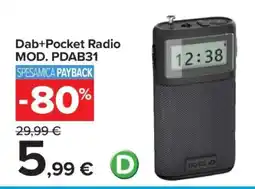 Carrefour Dab+Pocket Radio MOD. PDAB31 offerta