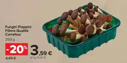 Carrefour Funghi Pioppini Filiera Qualità Carrefour offerta