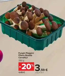 Carrefour Funghi Pioppini Filiera Qualità Carrefour offerta