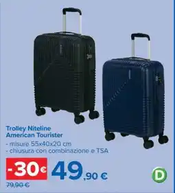 Carrefour Trolley Niteline American Tourister offerta
