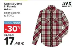 Carrefour Camicia Uomo in Flanella Avirex offerta