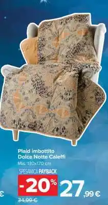 Carrefour Plaid imbottito Dolce Notte Caleffi offerta