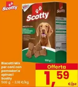 Interspar Biscotti Mix per cani con pomodori e spinaci Scotty offerta