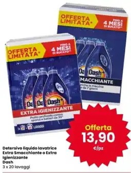 Interspar Detersivo liquido lavatrice Extra Smacchiante o Extra Igienizzante Dash offerta