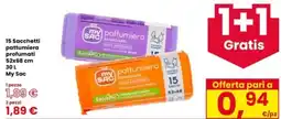 Interspar 15 Sacchetti pattumiera profumati 52x68 cm 30 L My Sac offerta