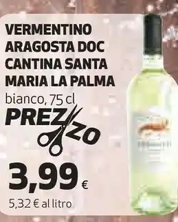 Vermentino di sardegna aragosta 750 g(ml)