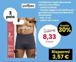 Interspar Confezione 3 paia slip o boxer uomo in microfibra offerta
