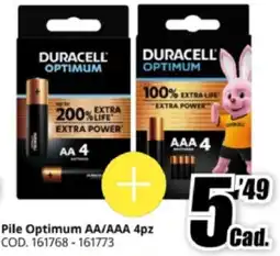 MediaWorld Pile Optimum AA/AAA 4pz DURACELL OPTIMUM offerta
