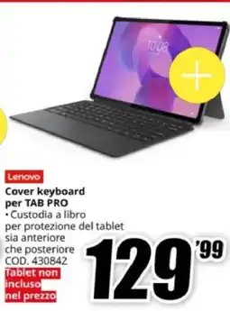 MediaWorld Lenovo Cover keyboard per TAB PRO offerta