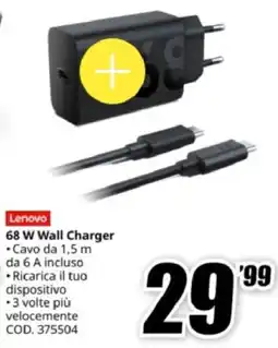 MediaWorld Lenovo 68 W Wall Charger offerta