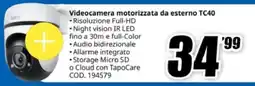 MediaWorld tp-link Videocamera motorizzata da esterno TC40 offerta
