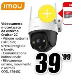 MediaWorld imou Videocamera motorizzata da esterno Cruiser 2C offerta