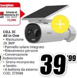 MediaWorld imou CELL 3C All in One offerta