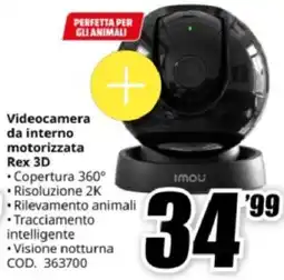 MediaWorld imou Videocamera da interno motorizzata Rex 3D offerta