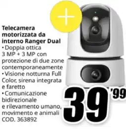 MediaWorld imou Telecamera motorizzata da interno Ranger Dual offerta