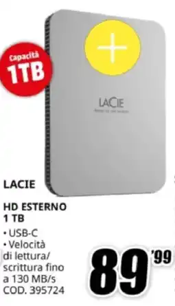 MediaWorld Lacie HD esterno 1 TB offerta