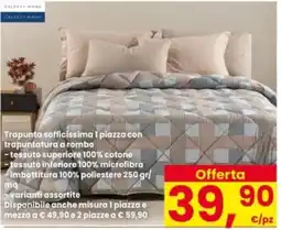 Interspar Trapunta sofficissima 1 piazza con trapuntatura a rombo offerta
