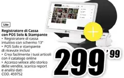 MediaWorld sumup Lite Registratore di Cassa con POS Solo & Stampante offerta