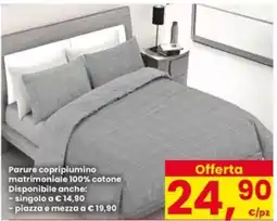 Interspar Parure copripiumino matrimoniale 100% cotone offerta