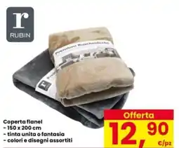 Interspar RUBIN Coperta flanel offerta
