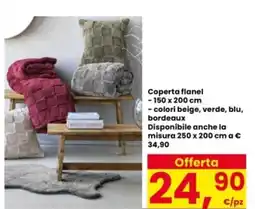 Interspar Coperta flanel offerta